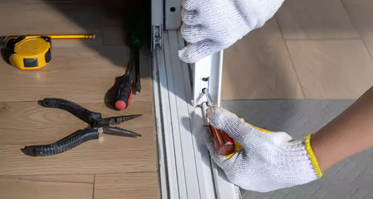 Backyard Sliding Door Track Repair in Coral Gables, FL